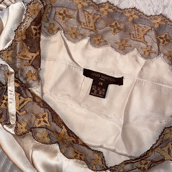 RARE Vintage Louis Vuitton monogram lace silk cami tank top - Picture 5 of 7